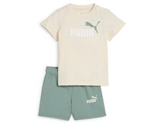 Puma minicats t-shirt/shorts set alpine snow  